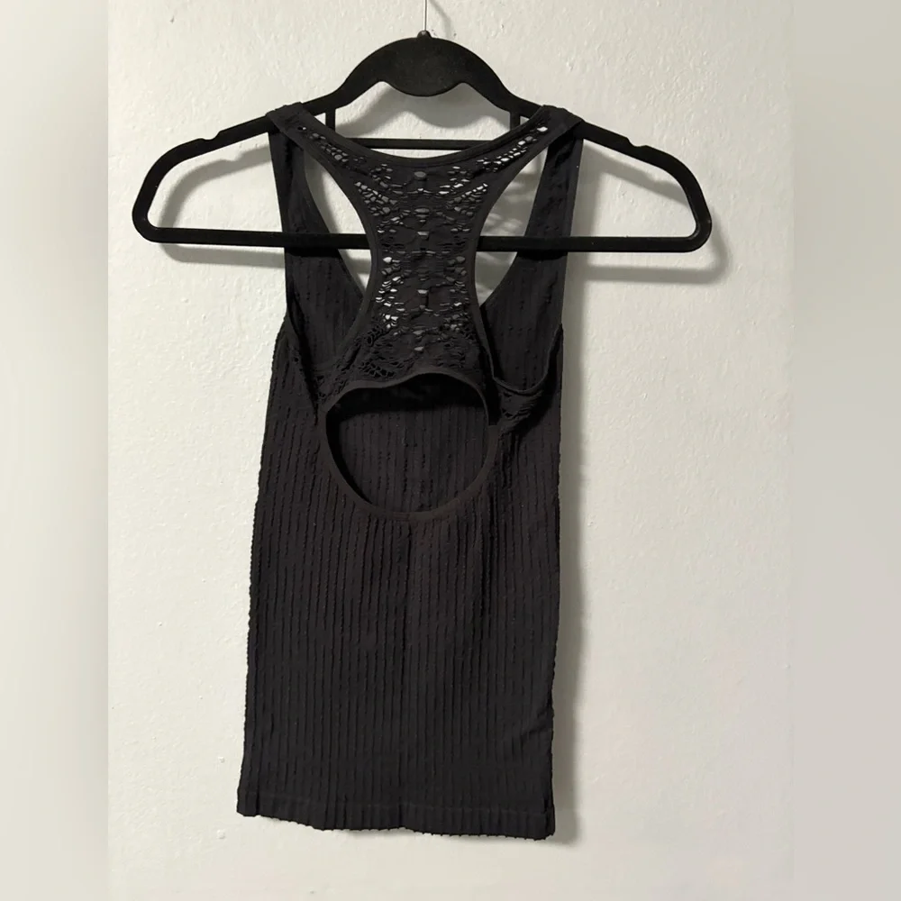 Free People Workout Bundle Good Karma Leggings and Black Tank Top. Size XS/S